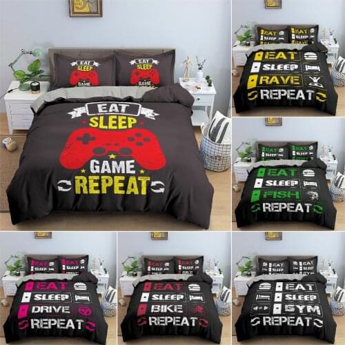 2/3Pcs Gamepad Bedding Set Luxury Soft Duvet Cover Set King Queen Twin Size Quilt Cover With Pillowcase Home Textile