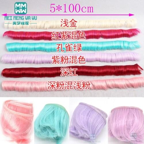 5cm*100cm Dolls wigs/hair many colors Bangs hairstyle hair for dolls 1/3 1/4 SD/BJD diy Things for dolls