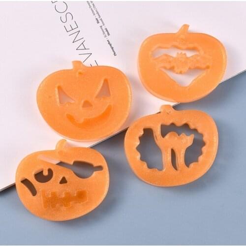 7 Pcs Halloween Pumpkin Ghost Hanging Sign Epoxy Resin Mold Keychain Pendant Silicone Mould DIY Crafts Jewelry Mold