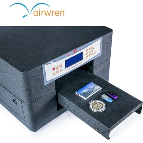 A4 Desktop Flatbed UV Printer for Guitar Picks Golf Ball Phone Case Pen Logo Printing with Embossed Effect