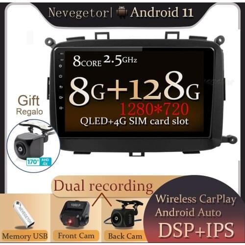 Android 11 For KIA Carens 2013 2014 2015-2018 Car Radio Multimedia Video Player GPS Navigation NO DVD 2 Din DSP 2.5D