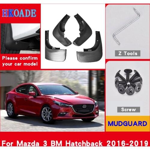 Car Fender Mud Flaps For Mazda 3 BM Axela Hatchback 2014-2018 Mudguards Splash Guards Fender Mudflaps Car Fender Accessories
