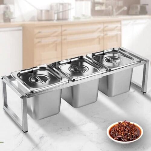 35-60cm Seasoning Box Holder Multi-function Retractable Bracket Stainless Steel Spice Rack Milk Kitchen Home Seasoning Bracket