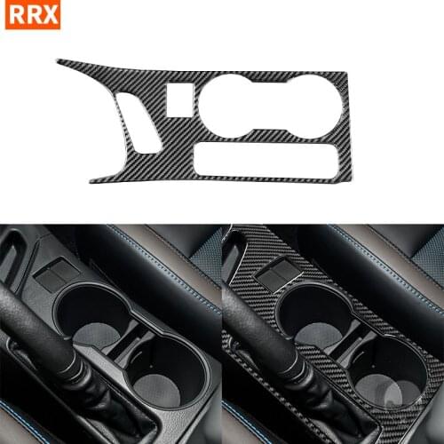 For Toyota Corolla Levin 2014 2015 2016 2017 2018 Real Carbon Fiber Cup Holder Panel Sticker Interior Car Accessories Black