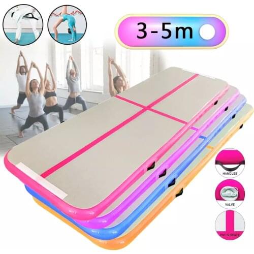 Cheap!Inflatable Gym Mat Air Tumbling Track Gymnastics Cheerleading Inflatable Mat Gymnastics Practice Mat+electric pump