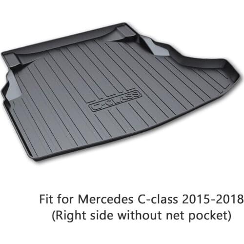 For Mercedes C-class W205 Without Net 2015 2016 2017 2018 Styling Anti-slip Mat Accessories 1Set Car Cargo Rear Trunk Mat