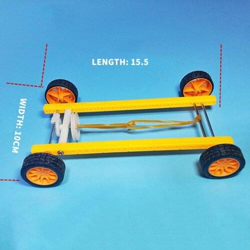 Feichao 20m Distance Rubber Band Power Car Model DIY Educational Science Kits Kids Experiment Fun Physics Toys