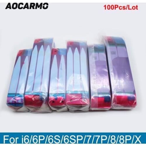 100Pcs/Lot Aocarmo Battery Adhesive Glue Tape Anti-Static Sticker Strip For iPhone 5S/6/6P/6S/6SP/7/7P/8/8P 4.7" 5.5" Plus