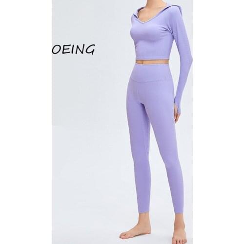 Yoga Set Long Sleeve Lounge Wear Set 2021 Fitness Clothing Workout Clothes for Women 2 Piece Set Women