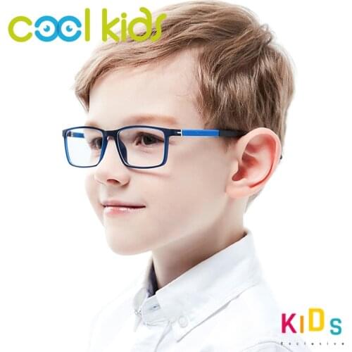 COOL Kids Eyeglass Frames TR90 Teens EYEGLASS FRAME Optical Spectacle Frame Clear Lens Rectangle Full Rim Frames for Glasses