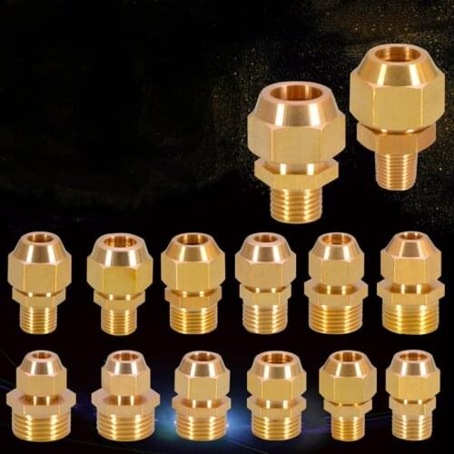 6/8/10/12mm x 1/8" 1/4" 3/8" 1/2" BSP Male Thread Brass Flare Pipe Fitting Coupling Connector Adapter