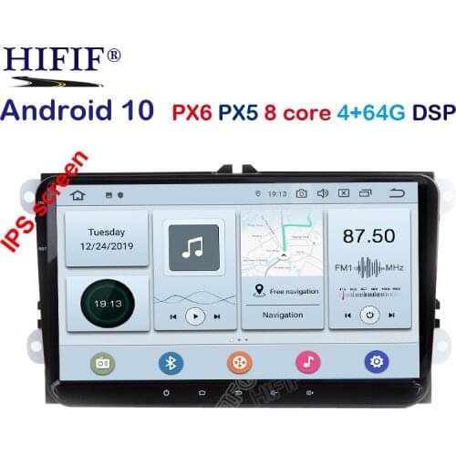 Car Android 10 2 Din radio GPS multimedia for Volkswagen Skoda Octavia golf 5 6 touran passat B6 polo tiguan yeti rapid Bora