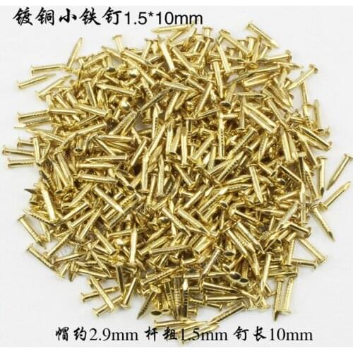 Small nail wooden box nails antique copper plating round iron nails 1.5mm*10mm