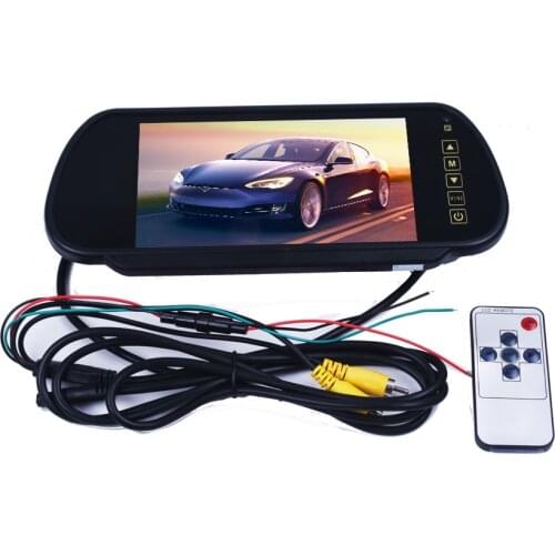 7 Inch TFT LCD Widescreen Touch Button support DVD Car Rearview Mirror Monitor 7'' Parking Reverse Rear view Monitor