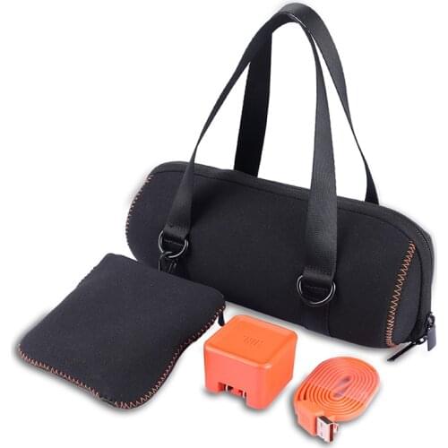 Soft Portable Carrying Travel Case Cover Bag For JBL Charge 3 Charge3 Wireless Bluetooth Column Extra Space For Plug &Cables