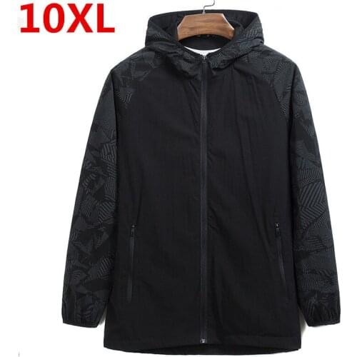 10XL plus size New Mens Quick Dry Skin Jackets men Coats Ultra-Light Casual Windbreaker Waterproof Windproof Brand Clothing