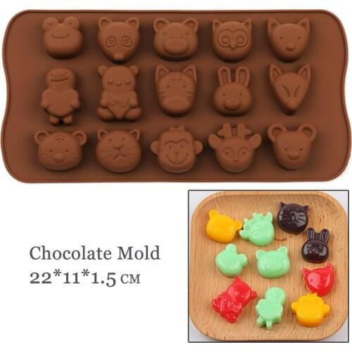 NEW Silicone Animal Chocolate molds Candy mold baking tools DIY 3D Shape for Cake Mold ice mold chocolate mold Silicone