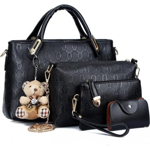 Newest 4Pcs/Set Women Bags For Women 2020 Ladies PU Hand Bags Luxury Handbags Women Bags Designer Bags High Quality Handbag