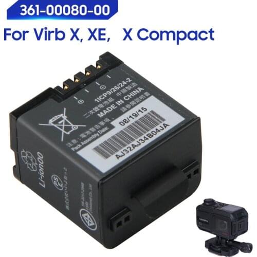 Original Replacement Battery For Garmin Virb X Compact VIRB XE 361-00080-00 Genuine Battery 980mAh