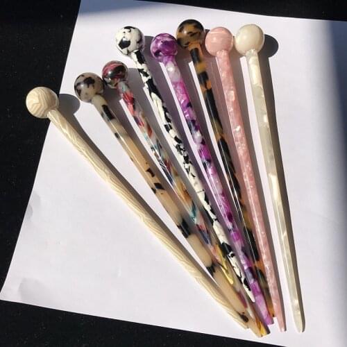 Chinese Style Hair Sticks Acetate Chopstick For Women Lady Hairpins Fashion Hair Clip Pins Wedding Hair Accessories Jewelry