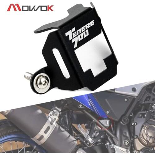 Motorcycle Rear Brake Reservoir Guard for Yamaha Tenere 700 Tenere700 2019 2020 2021 Oil Cup Fluid Reservoir Cover Protector