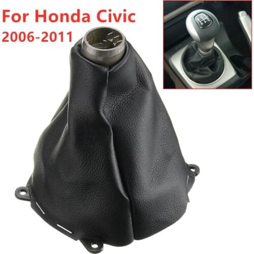 Car Manual Leather Gear Shifting Dust Boot Cover for Honda Civic Si 2006 2007 2008 2009 2010 2011 Car Accessices