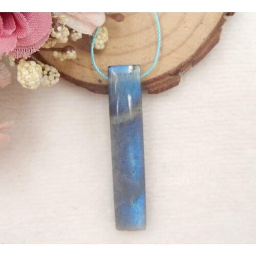 Natural stone Labradorite,Obsidian Intarsia Fashion gemstone earring jewelry,45x9x10mm5.4g