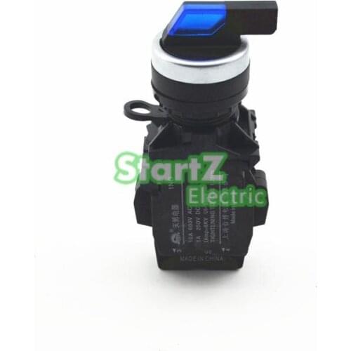 Blue with light 2 Position Long handle Selector Push Button Switch