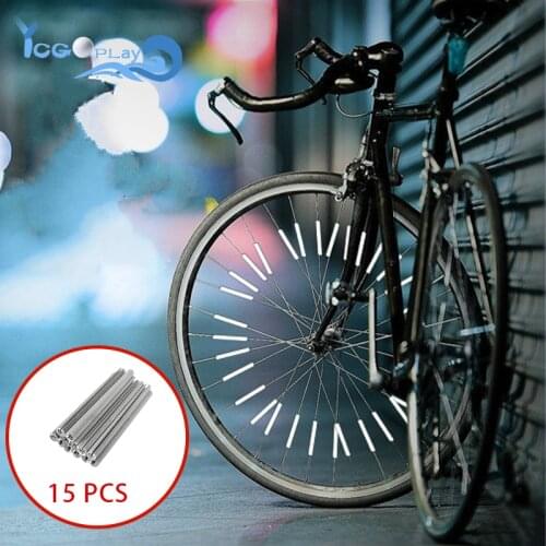 15PCS Bicycle Reflective Card Strip Bicycle Wheel Spoke Reflector for Bicycle Outdoor Riding Accessories Bike Reflective Spokes