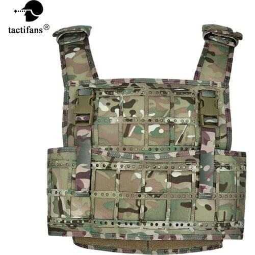 Tactical Vest Plate Carrier 1000D Nylon Laser Cut PALS Webbing MOLLE Compatible Adjustable Waist Belt Paintball Airsoft
