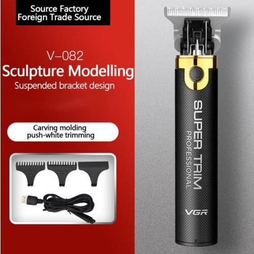 VGR Retro Oil Head Carving Electric Clipper Hair Salon Home High-power Safe Fast Trimming Knife Head Wireless Electric Push