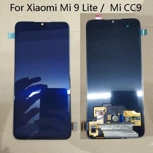 Super AMOLED For 6.39" Xiaomi Mi CC9 LCD Display Screen + Touch Screen Panel Digitizer Replacement For Xiaomi Mi 9 Lite