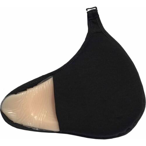 1 pair Fake Breast Forms Sponge Breast Prosthesis Lightweight Assemble Silicone Breast Pad Cover Sponge Pad Extend Long Shape