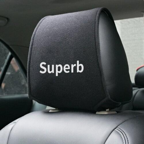 1PCS Car seat headrest cover for Skoda Superb octavia fabia rapid yeti Accessories Car-Styling