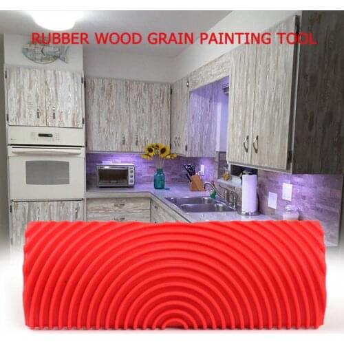 2PCS Imitation Wood Grain Paint Roller Brush Wall Painting Tool Sets Wall Texture Art Painting Tool Set Home Decoration