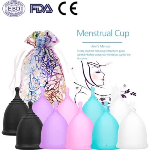 2PCS Feminine Hygiene Menstrual Cup Medical Grade Silicone Period Cup Copa Menstrual de Silicone Medical Reusable Menstrual Cup