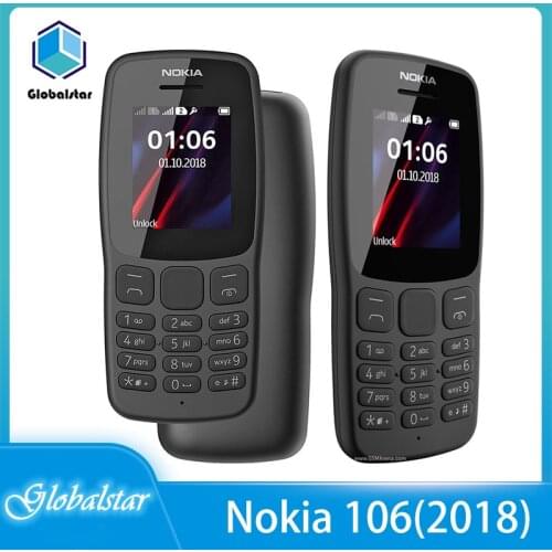Nokia 106 refurbished Original Unlocked 106 (2018 model)1.8 inch Dual SIM Removable 800 mAh² battery long standy time