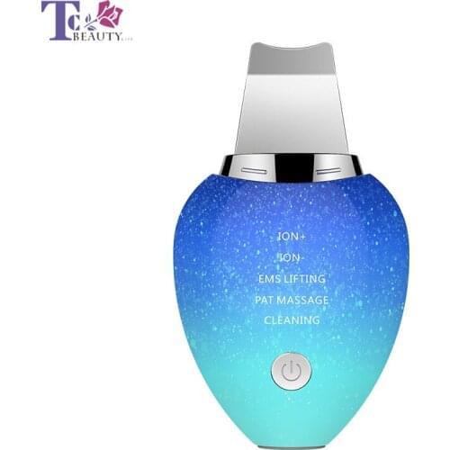 Household Constant Temperature Ultrasonic Facial Scrubber Skin Cleansing Tool Ion Blackhead Acne Cleaner Facial Massager