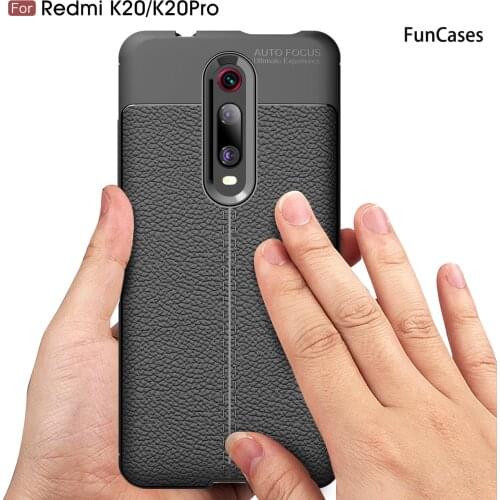 Smart Phone Cases For case Xiaomi Redmi K20 Pro Telephone Simple Protector sFor case Xiaomi 9T Redmi K20 Lychee Pattern Shell