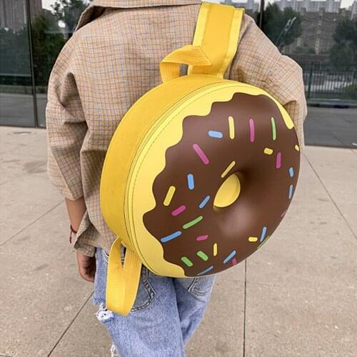 Children Cute Donut Rainbow Backpack Kids Bags Kindergarten School Book Bag Cartoon Casual Students Bagpack Boys Girls Backpack