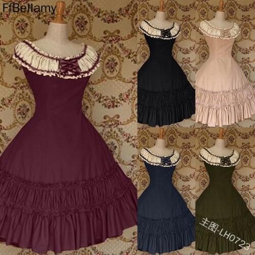 Haute couture。to make by hand Lolita Victorian Dress Patchwork Womens Satin Cotton Sleeveless