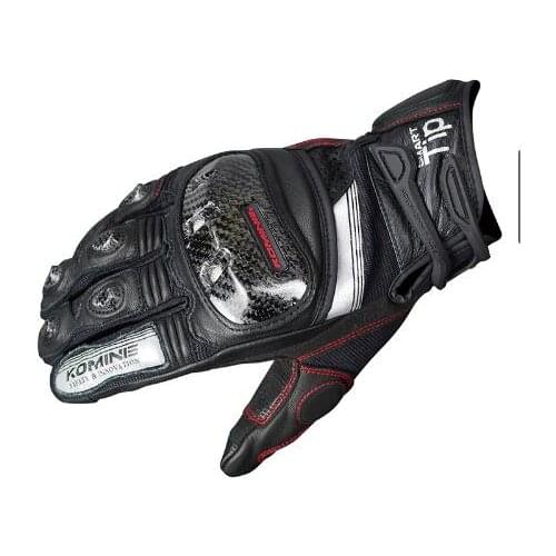 Komine GK 193 Protect Leather Mesh Gloves Motorcycle Guantes MTB BMX MX Dirt Bike Moto Street Luvas Mens