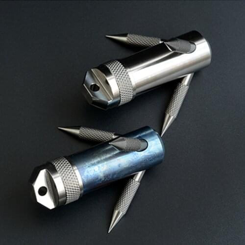 1PC Portable Titanium Alloy Capsule Grappling Hook Container Cash Pill Waterproof Storage Box Bottle EDC Outdoor Survival Tool