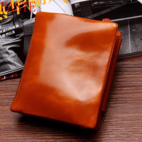 Best Fashion Vintage Oil Wax Genuine Leather Wallet Women Coin Purse Mini Travel Wallet Womens Wallets And Purses