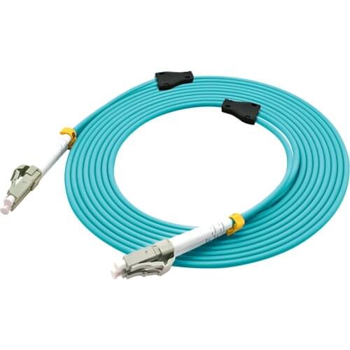 Indoor Armored 50 Meters LC-LC Duplex 10 Gigabit 50/125 Multi-mode Fiber Optical Cable OM3 10GB LC to LC Patch Cord Jumper