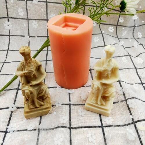 Moses Silicone Candle Mold Plaster Resin Clay Mould Table Decor Chocolate Candy Bakeware Moulds