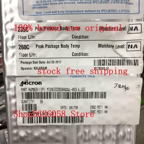 MT29VZZZBD8HQOWL-053 W.G8D JZ040 MT29C1G56MAACZAMD-6 IT MT29KZZZ4D4RGFAK-5 WES.6Z4 BGA 100% new original 1PCS/LOT STOCK