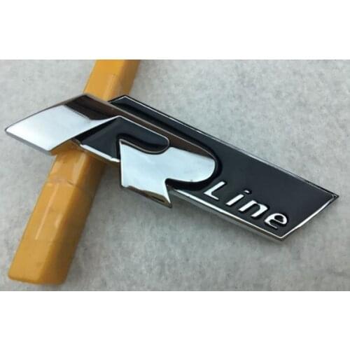 3D Black R Mark for Sports Style Rline Car Trunk Emblems Badge Decal Sticker Car Accessories