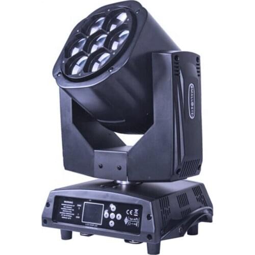 New Bee Eye Zoom wash DJ lights 7x15w RGBW 4in1 LED beam moving head light DMX control strobe effects stage lighting spotlight