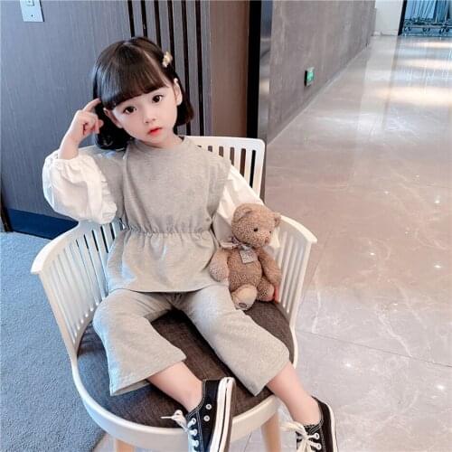 Toddler Girls Clothes Pull Sleeve Clothes For Girls Blouse + Pants Tracksuit For Girl Casual Style Kids Clothing